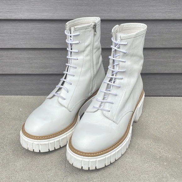 L’Intervalle Kington White Leather White Sole Chunky Boot EU41 - Picture 2 of 11